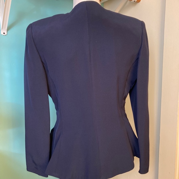 Saks 5th Ave.Arthur Doucette Navy peplum jacket - Picture 3 of 5